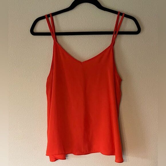 River Island, Orange, Flowy, Strappy, Tank. Size 8. - Picture 1 of 4
